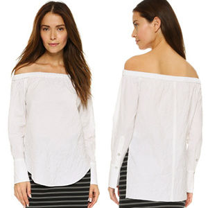 RAG + BONE off shoulder Greta top long sleeve